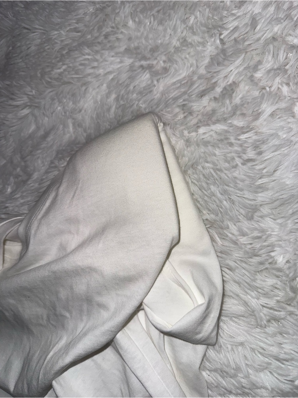 Zara White Shoulder pad Crewneck Top - Picture 2 of 4